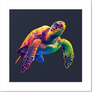 Psychedelic Sea Turtle Posters and Art